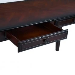 Tarik 48 in. Rectangular Brown Wood Writing Desk Office Set with Chair by Homy Casa -Homy Casa Shop brown homy casa computer desks hd tarik 76 1000