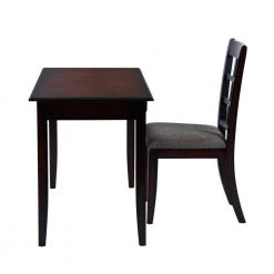 Tarik 48 in. Rectangular Brown Wood Writing Desk Office Set with Chair by Homy Casa -Homy Casa Shop brown homy casa computer desks hd tarik 77 1000