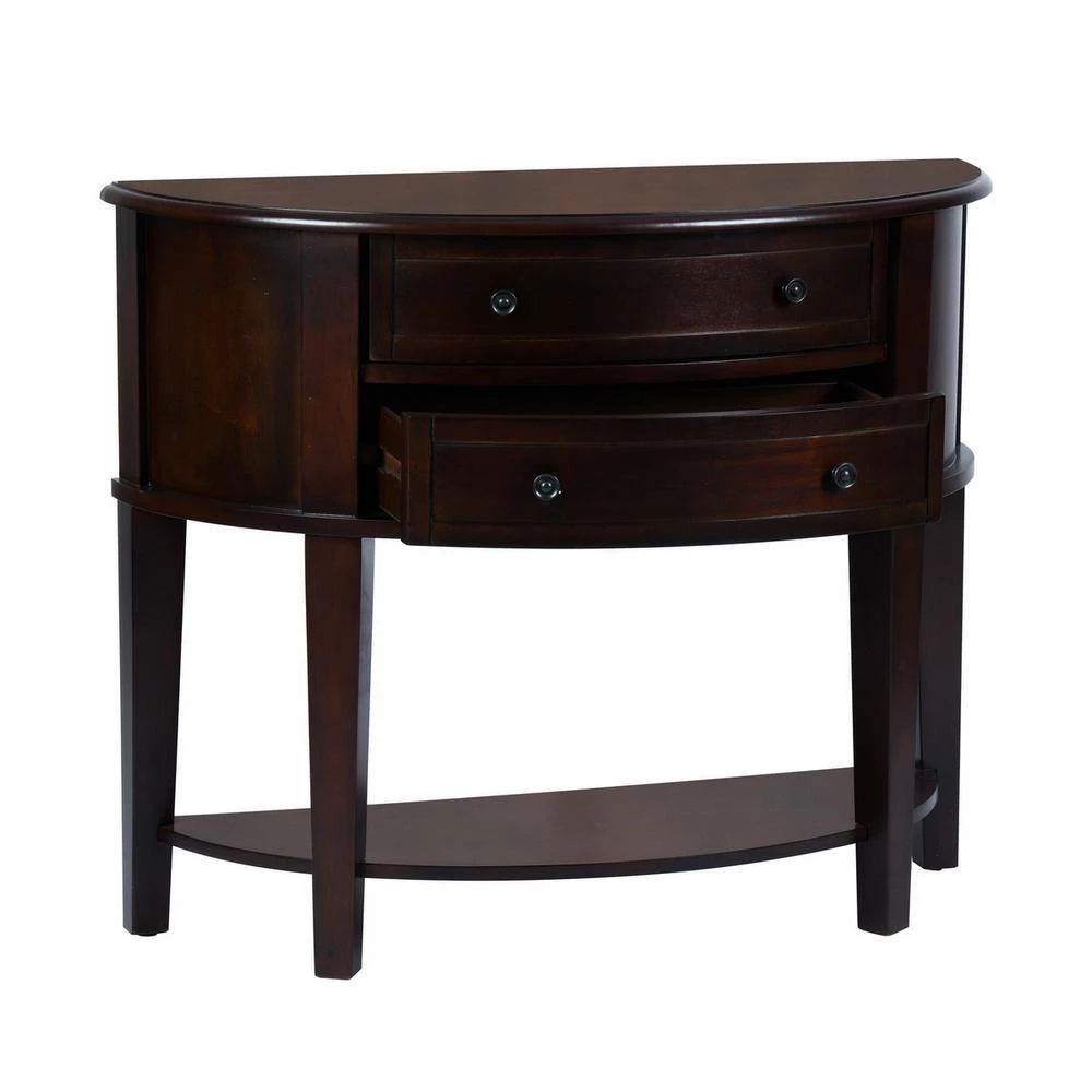 Tivon 38.2 in. Brown Wood Console Table by Homy Casa 8 Tivon 38.2 in. Brown Wood Console Table by Homy Casa - Image 6