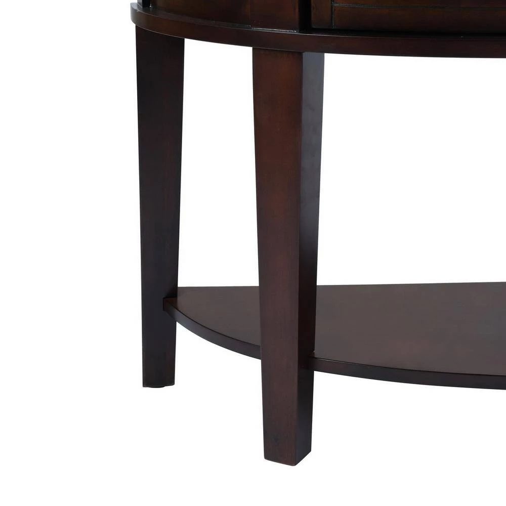 Tivon 38.2 in. Brown Wood Console Table by Homy Casa 5 Tivon 38.2 in. Brown Wood Console Table by Homy Casa - Image 3