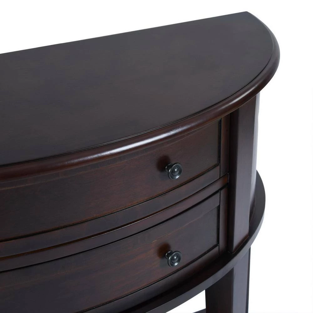 Tivon 38.2 in. Brown Wood Console Table by Homy Casa 12 Tivon 38.2 in. Brown Wood Console Table by Homy Casa - Image 10