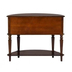 Twyla 38 in. Brown Standard Half-Moon Wood Console Table by Homy Casa -Homy Casa Shop brown homy casa console tables hd twyla 1f 1000