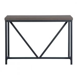 Hemphill 47.2 in.Brown Rectangle Manufactured Wood Top Metal Frame Consle Table by Homy Casa -Homy Casa Shop brown homy casa console tables hemphill 4f 1000