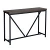 Hemphill 47.2 in.Brown Rectangle Manufactured Wood Top Metal Frame Consle Table by Homy Casa