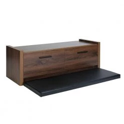Domigo Walnut Storage Bench with 2 Drawers (16.7 H * 45.3 W * 15.4 D in.) by Homy Casa 22 Domigo Walnut Storage Bench with 2 Drawers (16.7 H * 45.3 W * 15.4 D in.) by Homy Casa -Homy Casa Shop brown homy casa dining benches domigo walnut a fa 1000