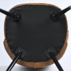 Doncic Brown Fabric Upholstered Side Dining Chairs(Set of 2) by Homy Casa -Homy Casa Shop brown homy casa dining chairs doncic dining brown suede black gold leg 1d 1000