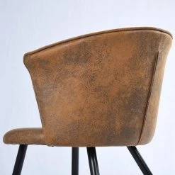 Doncic Brown Fabric Upholstered Side Dining Chairs(Set of 2) by Homy Casa -Homy Casa Shop brown homy casa dining chairs doncic dining brown suede black gold leg 66 1000