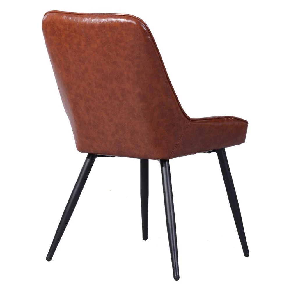 Aralia Brown Modern Upholstered Dining Chair (Set of 2) by Homy Casa 7 Aralia Brown Modern Upholstered Dining Chair (Set of 2) by Homy Casa - Image 5