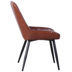 Aralia Brown Modern Upholstered Dining Chair (Set of 2) by Homy Casa 13 Aralia Brown Modern Upholstered Dining Chair (Set of 2) by Homy Casa -Homy Casa Shop brown homy casa dining chairs hd aralia brown pu 4f 1000