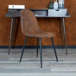 Charlton Brown Faux Suede Dining Chair(Set of 4) by Homy Casa -Homy Casa Shop brown homy casa dining chairs hd charlton suede brown sy 77 1000