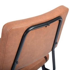 Karomi Orange Dining Chairs With PU Seat and Back (Set of 2) by Homy Casa -Homy Casa Shop brown homy casa dining chairs hd karomi vintage a fa 1000