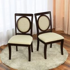 Sabino Brown Upholstered Dining Chair(Set of 2) by Homy Casa -Homy Casa Shop brown homy casa dining chairs sabino c3 1000