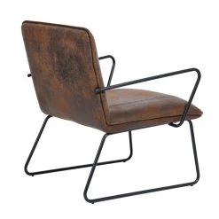 Dining Chair Brown Arm Chair Faux Leather by Homy Casa -Homy Casa Shop brown homy casa dining chairs zack suede 1f 1000