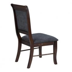 Zaim Brown Fabirc Upholstered Dining Chairs with Solid Wood Legs (Set of 4) by Homy Casa -Homy Casa Shop brown homy casa dining chairs zaim dining chair 1f 1000