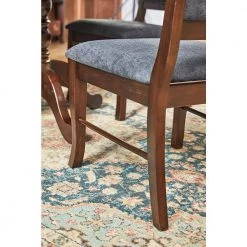 Zaim Brown Fabirc Upholstered Dining Chairs with Solid Wood Legs (Set of 2) by Homy Casa 22 Zaim Brown Fabirc Upholstered Dining Chairs with Solid Wood Legs (Set of 2) by Homy Casa -Homy Casa Shop brown homy casa dining chairs zaim dining chair 2pcs 76 1000