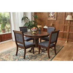 Zaim Brown Fabirc Upholstered Dining Chairs with Solid Wood Legs (Set of 2) by Homy Casa 17 Zaim Brown Fabirc Upholstered Dining Chairs with Solid Wood Legs (Set of 2) by Homy Casa -Homy Casa Shop brown homy casa dining chairs zaim dining chair 2pcs c3 1000