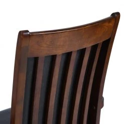 Zaman Brown Faux Leather Upholstered Arm Dining Chairs with Solid Wood Legs (Set of 2) by Homy Casa -Homy Casa Shop brown homy casa dining chairs zaman dining chair armrest 1d 1000