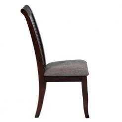 Zareef Brown Fabric Upholstered Dining Chairs with Solid Wood Legs (Set of 4) by Homy Casa -Homy Casa Shop brown homy casa dining chairs zareef dining chair 4f 1000