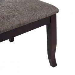 Zareef Brown Fabric Upholstered Dining Chairs with Solid Wood Legs (Set of 4) by Homy Casa -Homy Casa Shop brown homy casa dining chairs zareef dining chair 66 1000