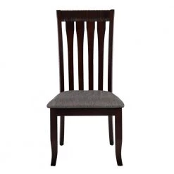 Zareef Brown Fabric Upholstered Dining Chairs with Solid Wood Legs (Set of 4) by Homy Casa -Homy Casa Shop brown homy casa dining chairs zareef dining chair c3 1000