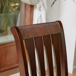 Zareef Brown Fabric Upholstered Dining Chairs with Solid Wood Legs (Set of 4) by Homy Casa -Homy Casa Shop brown homy casa dining chairs zareef dining chair fa 1000