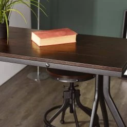 Eileen 3-Piece Brown Wood Top Bar Table Set by Homy Casa -Homy Casa Shop brown homy casa dining room sets hd eileen 66 1000