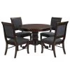 Zackary 5-Piece Round Brown Wood Top Table Dining Set ( Seats 4 ) by Homy Casa -Homy Casa Shop brown homy casa dining room sets zackary dining set 64 1000