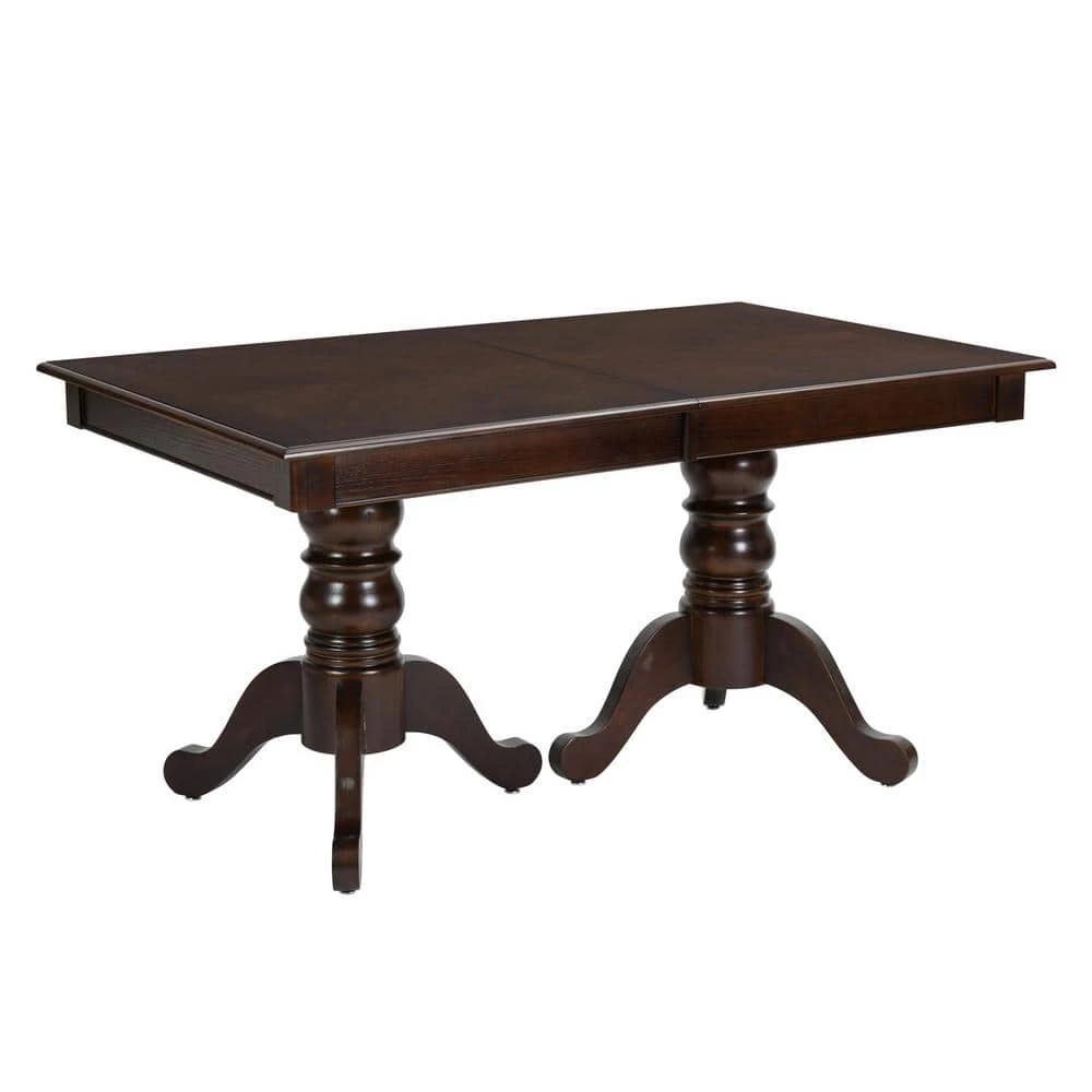 Zaim 7-Piece Rectangular Brown Wood Top Table Extendable Dining Set ( Seats 6) by Homy Casa 8 Zaim 7-Piece Rectangular Brown Wood Top Table Extendable Dining Set ( Seats 6) by Homy Casa - Image 6