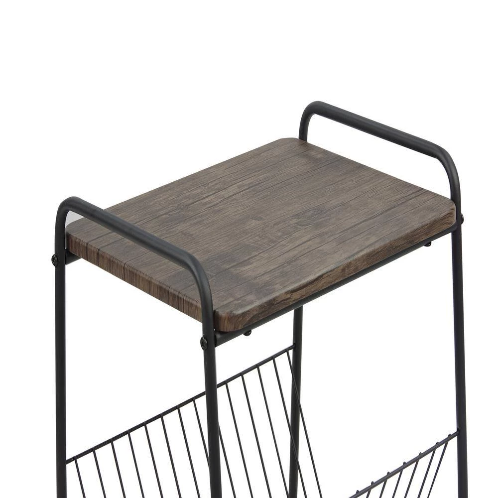 Modern Metal Frame Nightstand Accent Cabinet End Table by Homy Casa 7 Modern Metal Frame Nightstand Accent Cabinet End Table by Homy Casa - Image 5