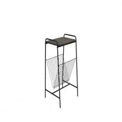 Modern Metal Frame Nightstand Accent Cabinet End Table by Homy Casa