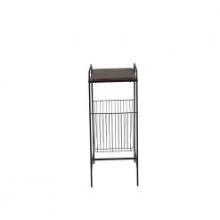 Modern Metal Frame Nightstand Accent Cabinet End Table by Homy Casa 13 Modern Metal Frame Nightstand Accent Cabinet End Table by Homy Casa -Homy Casa Shop brown homy casa end side tables brissett c3 1000