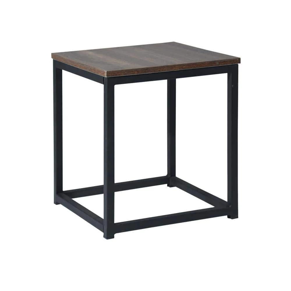 Facto 13.8 in. Brown MDF End Table by Homy Casa 3 Facto 13.8 in. Brown MDF End Table by Homy Casa