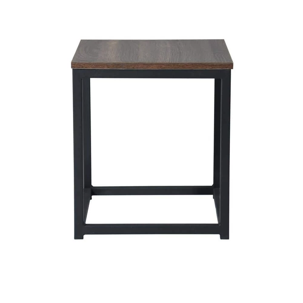 Facto 13.8 in. Brown MDF End Table by Homy Casa 5 Facto 13.8 in. Brown MDF End Table by Homy Casa - Image 3
