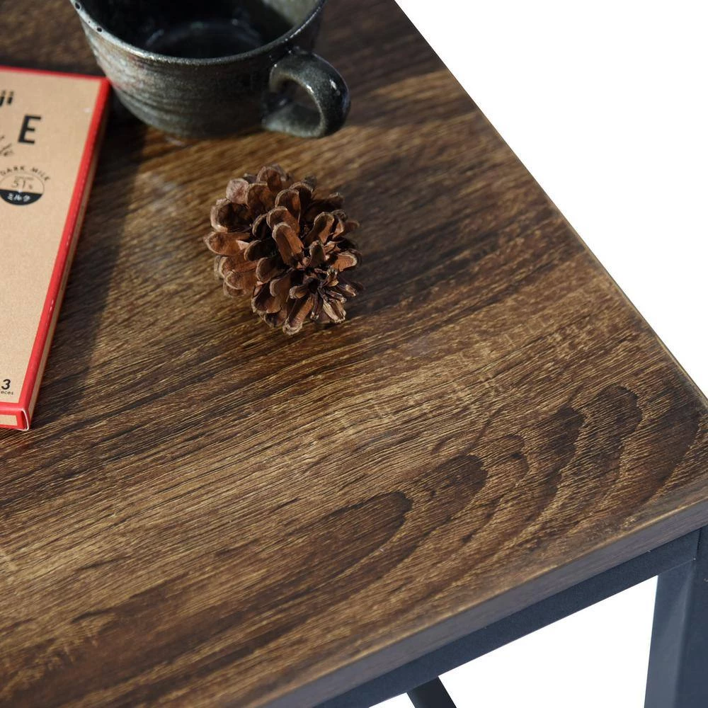 Facto 13.8 in. Brown MDF End Table by Homy Casa 8 Facto 13.8 in. Brown MDF End Table by Homy Casa - Image 6