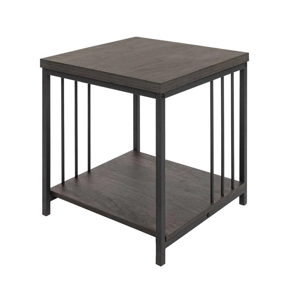 ZEN 19.7 in. Brown Square Wooden End Table by Homy Casa 7 ZEN 19.7 in. Brown Square Wooden End Table by Homy Casa - Image 5