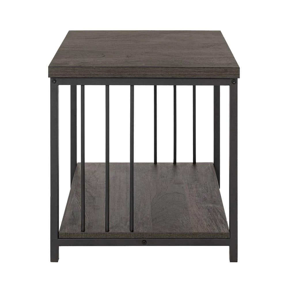 ZEN 19.7 in. Brown Square Wooden End Table by Homy Casa 6 ZEN 19.7 in. Brown Square Wooden End Table by Homy Casa - Image 4