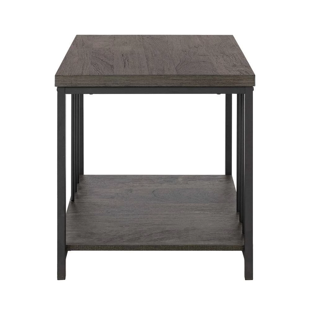 ZEN 19.7 in. Brown Square Wooden End Table by Homy Casa 5 ZEN 19.7 in. Brown Square Wooden End Table by Homy Casa - Image 3