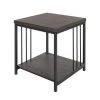 Zen 19.7 in. Brown Square MDF End Table by Homy Casa -Homy Casa Shop brown homy casa end side tables zen side table 64 1000