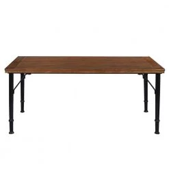 Amanda 70.1 in. Rectangular Brown Wood Dining Table (Seat 6) by Homy Casa -Homy Casa Shop brown homy casa kitchen dining tables amanda 6339 c3 1000
