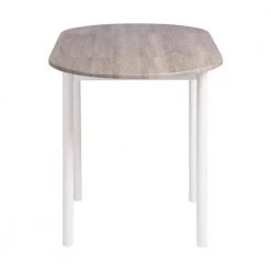 Dining Table White 45.3in. Foldable Metal Tube by Homy Casa -Homy Casa Shop brown homy casa kitchen dining tables deane woodgrain a 4f 1000