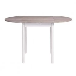 Dining Table White 45.3in. Foldable Metal Tube by Homy Casa -Homy Casa Shop brown homy casa kitchen dining tables deane woodgrain a c3 1000