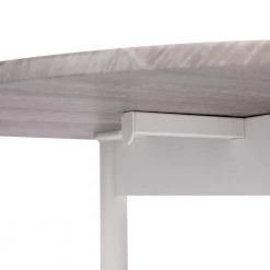 Dining Table White 45.3in. Foldable Metal Tube by Homy Casa -Homy Casa Shop brown homy casa kitchen dining tables deane woodgrain a fa 1000