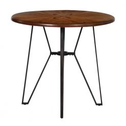 Irizo 40.0 in. Round Brown Wood Dining Table with Metal Frame by Homy Casa 14 Irizo 40.0 in. Round Brown Wood Dining Table with Metal Frame by Homy Casa -Homy Casa Shop brown homy casa kitchen dining tables hd irizo small 6328 4f 1000