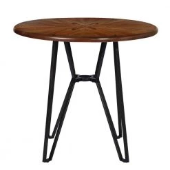 Irizo 40.0 in. Round Brown Wood Dining Table with Metal Frame by Homy Casa 13 Irizo 40.0 in. Round Brown Wood Dining Table with Metal Frame by Homy Casa -Homy Casa Shop brown homy casa kitchen dining tables hd irizo small 6328 c3 1000
