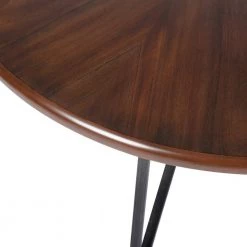Dining Table Brown Round MDF Wood Industrial Modern Big by Homy Casa 16 Dining Table Brown Round MDF Wood Industrial Modern Big by Homy Casa -Homy Casa Shop brown homy casa kitchen dining tables irizo 44 1000