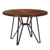 Irizo 44.9 in. Round Brown MDF Dining Table (Seats 4) by Homy Casa