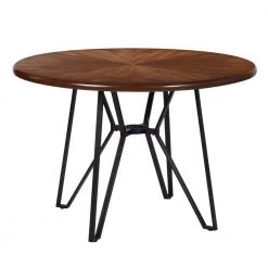 Irizo 44.9 in. Round Brown MDF Dining Table (Seats 4) by Homy Casa