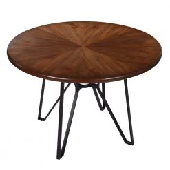 Dining Table Brown Round MDF Wood Industrial Modern Big by Homy Casa 12 Dining Table Brown Round MDF Wood Industrial Modern Big by Homy Casa -Homy Casa Shop brown homy casa kitchen dining tables irizo 66 1000