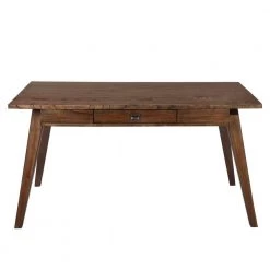 Thalla 60 in. Rectangle Brown Solid Wood Dining Table (Seats 6) by Homy Casa -Homy Casa Shop brown homy casa kitchen dining tables thalla 6333 c3 1000