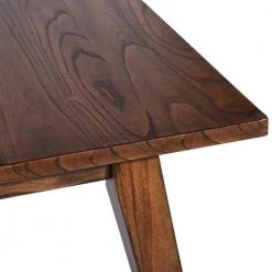 Thalla 60 in. Rectangle Brown Solid Wood Dining Table (Seats 6) by Homy Casa -Homy Casa Shop brown homy casa kitchen dining tables thalla 6333 fa 1000